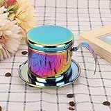 CFTGIW Kaffee Potcoffee Dri Haushalt Tragbarer Edelstahl Kaffee Tropfer Hersteller Wiederverwendbarer Filter Tropfkernkante Bequeme Edgfilterstainless Stahl Kaffee Potcoffee Tropffilter