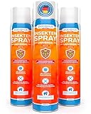 Patronus Insektenspray Universal für Wohnung mit Sofortschutz 3x 750 ml zur Abwehr von zahlreichen Insekten - Hochwirksames Ungeziefer-Spray mit dezentem Zitrusduft, Aus deutscher Produktion