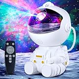 TOCVEOE Sternenhimmel Projektor LED Astronaut Projektor mit Fernbedienung Timer 17 Nebel- und Sternmodelle Verstellbare Helligkeit und Geschwindigkeit 360° Drehbarkeit für Kinder und Erwachsene