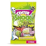 Center Shock Sour Mix, 1 Packung mit 11 extra-sauren Kaugummis, mit Füllung, ohne Farbstoffe, geeignet für Geburtstag und Weihnachten, 44g