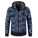 Übergangsjacke Herren Mit Kapuze - Strickjacke Herren Trachten Tarnung Bedruckte Kapuzenjacke Mit Reißverschluss Laufjacke Rippstrick Sweatjacke Regular Fit Outdoorjacke Freizeitjacke Oberbekleidung
