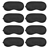 8 Schlafmasken für Seitenschläfer, Augenbinde, Verdunkelungs-Kopfband zum Schlafen mit verstellbarer Schlafmaske, schwarze Maske für Männer, Frauen und Kinder