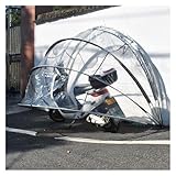 QSTGX Fahrradgarage Wetterfest Gartenhaus Kunststoff Transparenter Fahrradunterstand Hängendes Design Wandmontage(A)