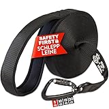 HUND IST KÖNIG Schleppleine für Hunde 12-70kg - 5m Lange robuste Hundeleine mit Griffpolster & Sicherheitskarabiner - Trainingsleine + eBook