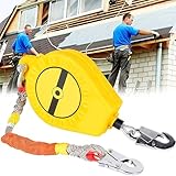 Höhensicherungsgerät, 3m-20m Absturzsicherung Einziehbar mit Stahlseil, Absturzsicherung Abseilgerät für Dach und Arbeiten in der Höhe, Klettern ​Sicherungsgerät, Belastung: 150kg(Size:3m)
