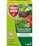 PROTECT GARDEN Protect MaXX Schneckenkorn, Ködergranulat zur Schneckenbekämpfung im Garten und Gewächshaus, Vorteilspack 4x250 g für 4x500 m²