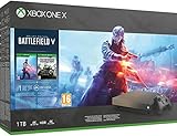 Microsoft Xbox One X, schwarz - Battlefield V Gold Rush Special Edition Bundle