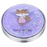 TOVINANNA Tragbarer Klappbarer Taschenspiegel aus Kunststoff Kompakter Make Up Spiegel für Frauen Doppelseitiger Reisespiegel mit Klarem Spiegelbild Leichter Kosmetikspiegel für Unterwegs