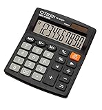 Citizen Taschenrechner SDC810NR 10-stellig schwarz Büro Tischrechner Batterie Dual Power Solar und Batterie