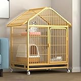 ZHANGXAO Katzenlaufstall, Meerschweinchenkäfige, Rattenkäfige, Katzenkäfige für den Innenbereich, langlebiges Haustiergehege mit verstellbaren Ruheplattformen, Abnehmbarer, auslaufsicherer Wanne, 360