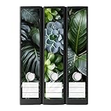 Ordnerrücken Etiketten selbstklebend – 9 Aufkleber zum Beschriften – für Ordner A4 breit – Klebeetiketten als Rückenschilder für Ordner breit – opak: Untergrund scheint nicht durch - BLÄTTER