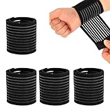 Eniyou 4 Stück Handgelenk Bandagen Handgelenkbandage Handbandage Handgelenk Atmungsaktives Bandage Handgelenk mit Elastischen Handgelenk Bandagen für Sport Tennis Männer Frauen Spandex 40cm