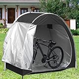GLOGLOW Fahrradspeicherschuppen, Abdeckung Wasserspeicher Zeltfahrrad -Schuppenbike -Schutzhütte mit Tragbarem Beutel für Außengeräte Aufbewahrungsbike Aufbewahrungsschuppen, Fahr (BLACK)
