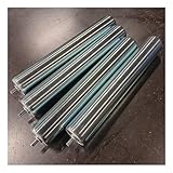 Rygcrud Satz Mit 4 Stück Rostfreier Stahl Förderband-Rollen, 8mm Achsdurchmesser | Ersatz Stahlrollen Für Transfer, Rollenböcke(Silver-32mm,300mm)