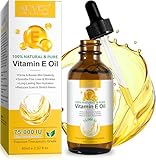 Vitamin E öl Bio für Kosmetik - 75,000 IU Ultra-Concentrated | 100% Natürlich & Rein Vitamin E Oil | Long-Lasting Skin Hydration&Reduces Scars&Stretch Marks | Vitaminn E öl Hexane-Free,Non-GMO,2fl oz