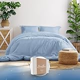 Samthus Bettwäsche 135x200 Baumwolle Satin - Oeko-Tex Made In Green - Himmlisch weicher Schlaf - Bettwäsche-Set mit 1x Bettbezug 135x200 + 1x Kissenbezug 40x80 - Duvet Cover - Hellblau
