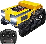 Benzinmäher, Roboter-Rasenmäher, 9,5 PS Leistung, Viertakt-Benzin-Rasenmäher mit Fernbedienung, Rasenpflegeausrüstung, Raupenmäher klettert bis zu 30° Neigung, für Bauernhof, Hausgarten, Obs