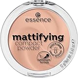 essence cosmetics mattifying compact powder,Puder,Nr. 04 perfect beige,nude,für Mischhaut/unreine Haut,mattierend,matt,vegan,Nanopartikel frei,entspricht unserem CLEAN BEAUTY Standard (12g)