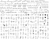 Sugeru 15 Blatt Super Nachhaltig Temporäres Tattoo, 2 Wochen - das Original | wasserfest+vegan+Neue-Tech | Fake Tattoo Aufkleber | Tattoos erwachsene kinder - natürliche & ungiftige (C9)