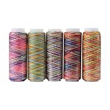 WGFOIP Nähgarn-Set, Buntes Stickgarn, Quilt-Stickgarn, Spulen, Bekleidungszubehör für Handnähen, Quilten aus Polyester