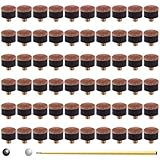 GAOUTO 60 Stück Billard Queue Spitzen, Schraubleder 12 mm, Schraub Queuespitzen mit M8 Kunststoff-Gewinde, Ersatz Queuespitzen, Billard Zubehoer für Billardqueues
