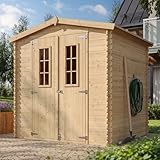 Gartenhaus Holz - Geräteschuppen Holz - Gerätehaus B216xL206xH216 cm/ 3.53 m2 - Fahrrad Schuppen - Gartenhäuser & aufbewahrung Wasserfestes Dach TIMBELA M343C
