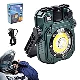 Wiederaufladbare Arbeitsleuchte | LED Wiederaufladbare Magnetische Arbeitsleuchte | Wasserdichte starke Lampe Mit 5 Lichtmodi Und Solarenergie Für Camping Und Stromausfall