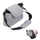 BGBXYX Kinderwagen Organizer Universal, Wickeltasche Kinderwagen mit Schulterriemen, Thermoskannenhalter und Handyfach, Grau