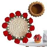 Blumen Untersetzer – Filz Untersetzer Im Blumen-Design, Rutschfeste Glasuntersetzer Für Tassen Und Gläser | Hitzebeständig, Wiederverwendbar Und Dekorativ, Perfekt Für Wohnzimmer, Küche Und Gartentisc