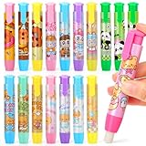 SKAMORI 20 Stück Radiergummi Mitgebsel Kindergeburtstag 5 6 7 8 9 10 Jahre, Einziehbare Radiergummi Stift für Kinder, Gastgeschenk Kindergeburtstag & Give Aways Kindergeburtstag