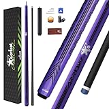 CRICAL Billardqueue aus Karbonfaser, 147,3 cm, niedrige Ablenkung, professioneller Pool-Queue mit Profi-Kegelschaft, 3D-Griff, 12,5 mm Spitze und 3/8 x 8 Gelenk-Billardstab für verbesserte Kontrolle