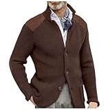 C'est TT janker herren, Trachten Strickjacke Herren Trachtenjacke Mit Knöpfen Sportjacke Casual Elegante Trainingsjacke Fleecejacke Outdoor Leicht Herrenjacke Cardigan Für Oktoberfest, Kaffee, XL