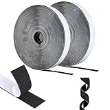AiQInu Klettband Selbstklebend, 5mx 18mm Klettverschluss Extra Stark Doppelseitig Klebende, Selbstklebendes Klebepad Enthält Flauschband und Hakenband