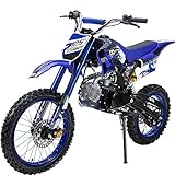 Actionbikes Motors Kinder Jugend Crossbike JC125 | 125 cc - Hydraulische Scheibenbremsen - CDI Zündung - Bis 80 km/h - Pocket Bike - Motorrad - Motocross - Dirt Bike - Enduro - Dirtbike (Blau)