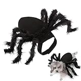 Stronrive Halloween Spinnenkostüm Für Hund Katze Halloween Haustier Kostü Halloween Hundekostü Plüsch Spinne Kostüme Für Haustier Halloween Haustier Cosplay Kostü Haustierkleidung Für Halloween