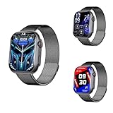 Wizvox 2025 Smart Watch Herren - 𝐁𝐥𝐮𝐭𝐳𝐮𝐜𝐤𝐞𝐫𝐦𝐞𝐬𝐬𝐮𝐧𝐠 Uhr 100 Sportmodi 2.10' Blutdruckmessgerät Mit EKG Modischer Begleiter F590528,BlackMilan