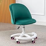 Ergonomischer Kinder-Schreibtischstuhl mit Rollen für bessere Sitzhaltung, höhenverstellbar und drehbar, Grün, 56 x 56 x 69 cm, 79 cm