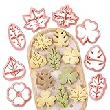Blattkeksausstecher - Blatt Keksausstecher Set zum Backen | Fudgi Tortendeko Ausstechform für Kekse | Blätter Cookie Fondant Kekse | Cute Cr