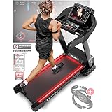 Sportstech F37s Profi Laufband Deutsche Qualitätsmarke- Selbstschmiersystem,APP Kinomap, 7PS bis 20 km/h. Bluetooth MP3, HRC-Klappbar, große Lauffläche, TÜV/GS, Pulsgurt im Wert von 49,9EUR, bis 150kg