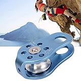 Kletterriemen, Seilrolle mit festen Ösen, feste Öse aus Legierung, Al Mg, einfache Riemenscheibe für die Rettung beim Bergsteigen