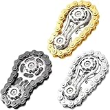 Ymxygz 3 Stück Coole Kettenräder, Fidget-Fahrradkette, Handrolle Zur Linderung Von Angstzuständen, Fidget-Spinner-Ring-Spielzeug Zusammenbauen, Sensorisches Fingerspitzen-Spielzeug Aus Metall