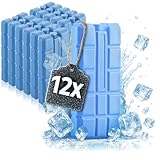com-four® 12x Kühlakku in blau - Kühlelemente für Kühlbox und Kühltasche - Kühlakkus für Haushalt und Freizeit