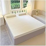 Latex-Matratzenauflage – Bio-Bezug für Wirbelsäulenausrichtung und Bewegungsisolierung, atmungsaktiv, 7,6 cm dick, 99 x 214 cm