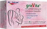 dr. falcon graVita – 25 Nährstoffe für Kinderwunsch, Schwangerschaft und Stillzeit - 30 Kapseln | enthält Folsäure, Quatrefolic, Omega-3, DHA, Vitamin D3 + K2, Jod, Eisen, Selen