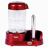 Oliver Voltz Hot-Dog-Hersteller mit Eierkocher, 365W, Antihaftbeschichtung, Hot Dog Maker für bis zu 6 Hotdogs, Edelstahl-Heizelement, Rot
