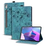 Succtopy Hülle für Lenovo Tab P12 12.7 Zoll 2023 Folio Flip PU Leder Schutzhülle Lenovo Tab P12 2023 Stifthalter Stand Wallet Cover Case Tablet Hülle Lenovo Tab P12 12.7' 2023 Hellgrün