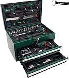 HEADNMORE® Bundle - PARKSIDE® Werkzeugset mit Akkuschrauber 92teilig PWBM A1 Metallkoffer +Schlüsselanhänger