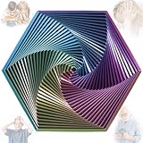 14.5 cm Fractal Fidget Hexagon,Fractal Fidget Hexagon Antistress Fidget Toys,Neu Hexagon Spiral Spielzeug,3D-Druck Hexagon Cube Fidget Gear Spielzeug Für Kids Adults Angst Stresslinderung