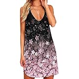 WAEKQIANG Damen-Sommer-Neuer Art-Druck-Reizvolles Hohles Neckholder-DüNnes Kleid-Frauen
