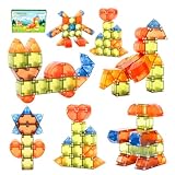JINHUDIE Magnetische Bausteine (3,5 cm) – Magnetblöcke für Kinder im Alter von 3–8 Jahren. Diese STEM pädagogischen Vorschul-Magnetfliesen sind für Jungen und Mädchen ab 3 Jahren geeignet.